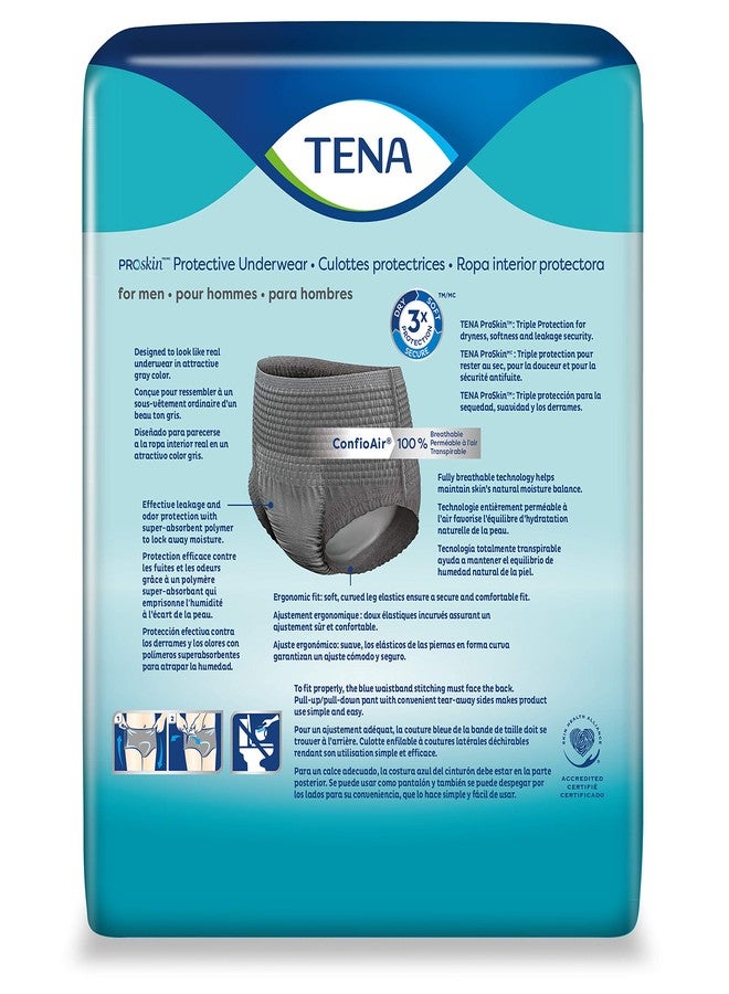 Tena ProSkin XL Gray Adult Male Moderate Absorbency Protective Disposable Underwear, 14 Count - Image 2